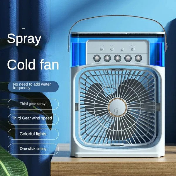 Portable air cooler producing cool mist - energy efficient cooling solution better than air conditioner
